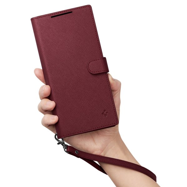 Spigen Samsung Galaxy S23 Ultra Fodral Wallet S Plus Burgundy