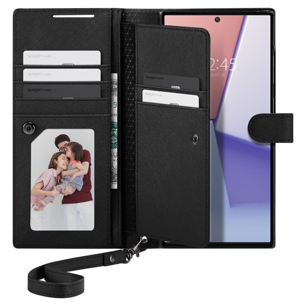 Spigen Samsung Galaxy S23 Ultra Fodral Wallet S Plus Svart