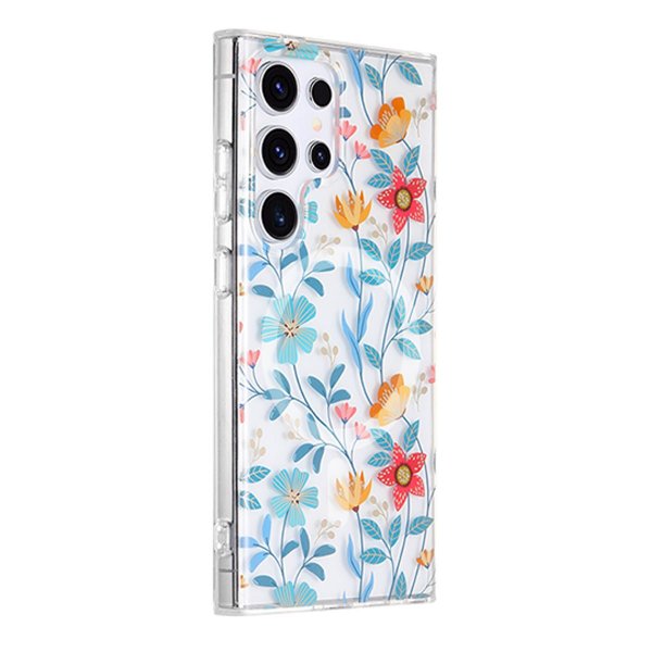 Samsung Galaxy S23 Ultra Skal Blommönster MagSafe Kvistar