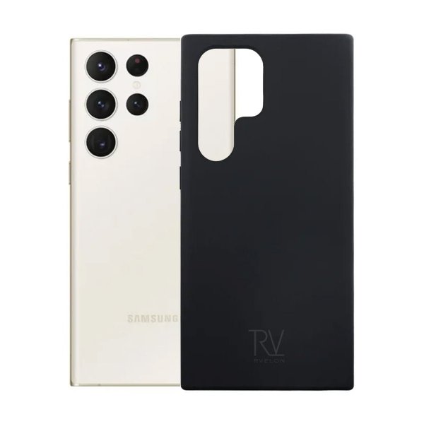 Rvelon Samsung Galaxy S23 Ultra Skal Silikon Svart