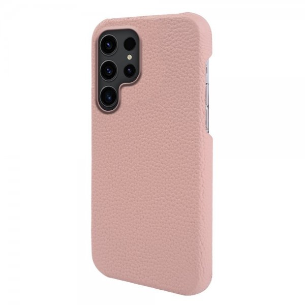Samsung Galaxy S23 Ultra Skal Äkta Läder MagSafe Rosa