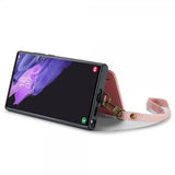CaseMe Samsung Galaxy S23 Ultra Skal C20 Kortfack Dragkedja Rosa