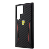 Ferrari Samsung Galaxy S23 Ultra Skal Carbon & Stripe Svart