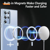 Samsung Galaxy S23 Ultra Skal Färgad Kant MagSafe Blå
