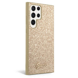 Guess Samsung Galaxy S23 Ultra Skal Fixed Glitter Case Guld
