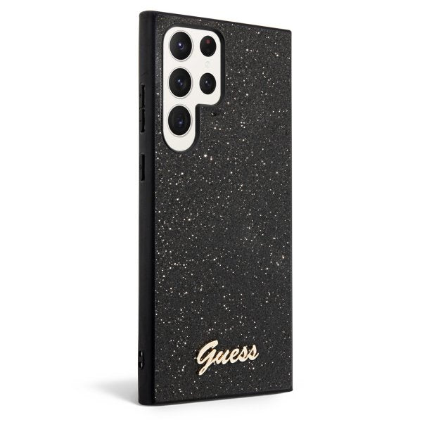 Guess Samsung Galaxy S23 Ultra Skal Fixed Glitter Case Svart
