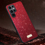 Sulada Samsung Galaxy S23 Ultra Skal Glitter Röd