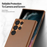 Dux Ducis Samsung Galaxy S23 Ultra Skal Grit Series Brun