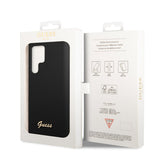 Guess Samsung Galaxy S23 Ultra Skal Liquid Silicone Metal Logo Svart