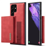 Dg.Ming Samsung Galaxy S23 Ultra Skal M1 Series Löstagbar Korthållare Röd