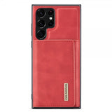 Dg.Ming Samsung Galaxy S23 Ultra Skal M1 Series Löstagbar Korthållare Röd