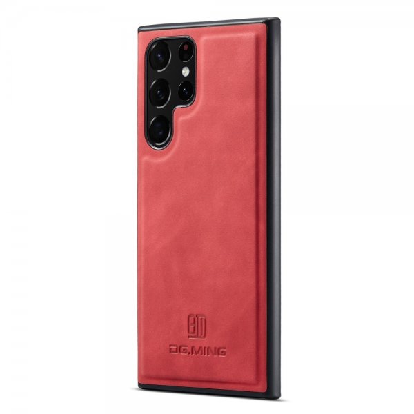 Dg.Ming Samsung Galaxy S23 Ultra Skal M1 Series Löstagbar Korthållare Röd