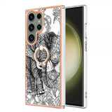 Samsung Galaxy S23 Ultra Skal med Finger Ring Motiv Elefant