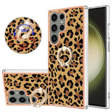 Samsung Galaxy S23 Ultra Skal med Finger Ring Motiv Leopardmönster