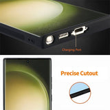 Enkay Samsung Galaxy S23 Ultra Skal med Skärmskydd Lädertextur Brun