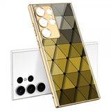 GKK Samsung Galaxy S23 Ultra Skal Motiv Gula Trianglar