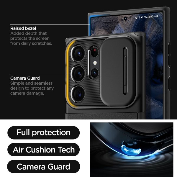 Spigen Samsung Galaxy S23 Ultra Skal Optik Armor Svart