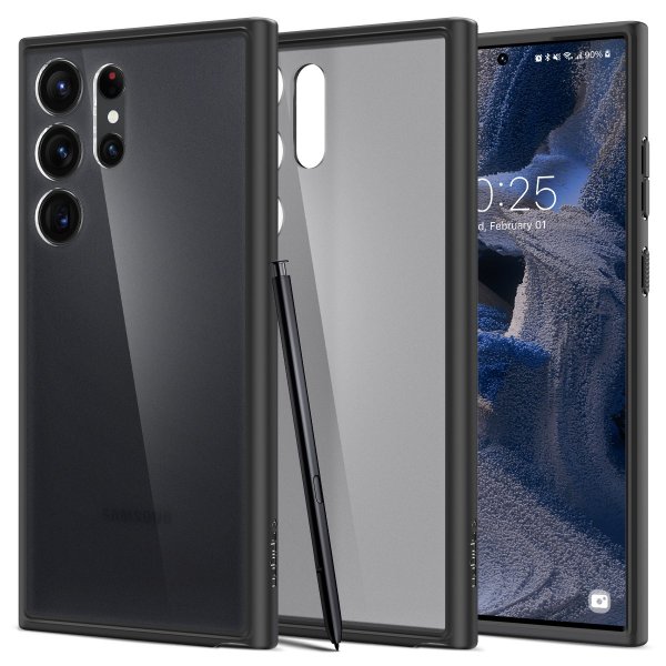 Spigen Samsung Galaxy S23 Ultra Skal Ultra Hybrid Matte Frost Black