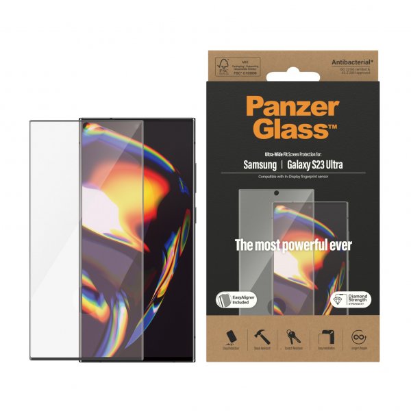 PanzerGlass Samsung Galaxy S23 Ultra Skärmskydd Ultra-Wide Fit EasyAligner