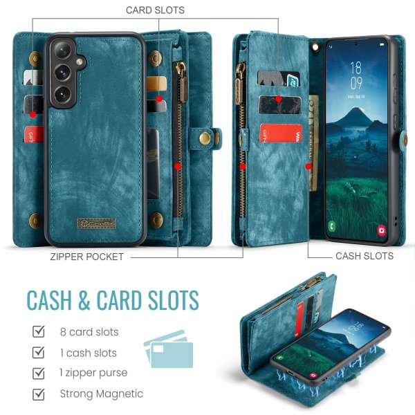 CaseMe Samsung Galaxy S24 FE Fodral 008 Series Löstagbart Skal Blå