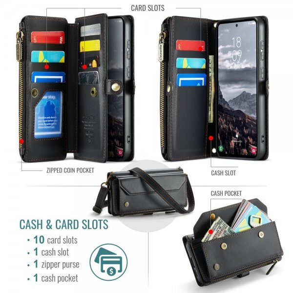 CaseMe Samsung Galaxy S24 FE Fodral C36 Series Svart