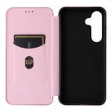 Samsung Galaxy S24 FE Fodral Kolfibertextur Roseguld