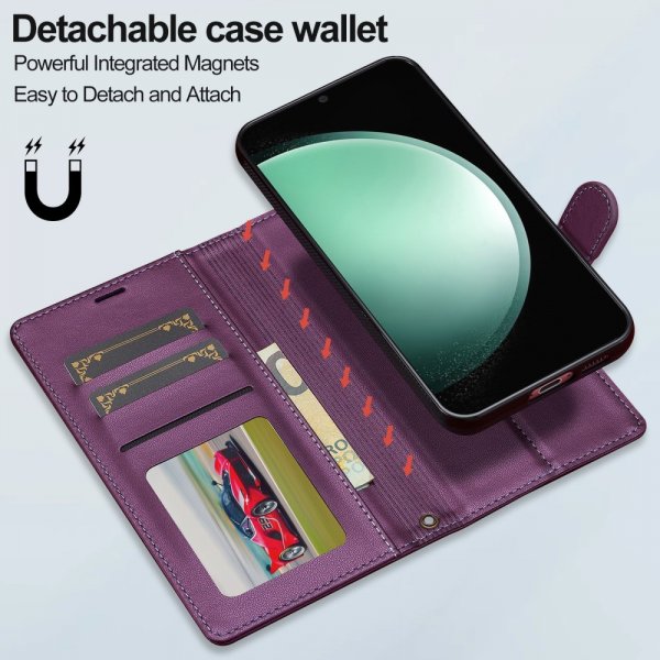 Lc.Imeeke Samsung Galaxy S24 FE Fodral med Löstagbart Skal L2 Series MagSafe Lila