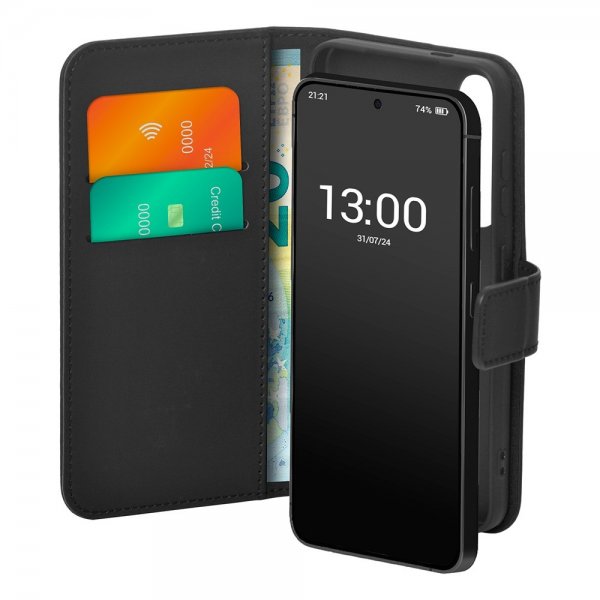 Puro Samsung Galaxy S24 FE Fodral Wallet Stand Svart