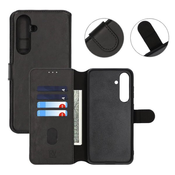 Rvelon Samsung Galaxy S24 FE Fodral Magnetiskt Avtagbart Skal Svart
