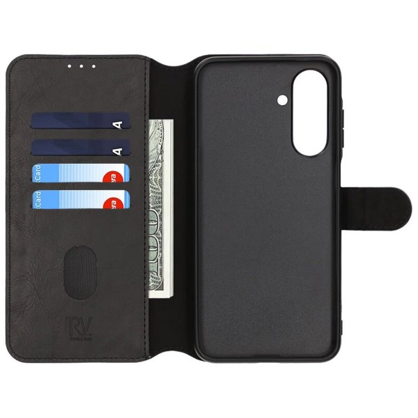 Rvelon Samsung Galaxy S24 FE Fodral 4 Kortfack Svart
