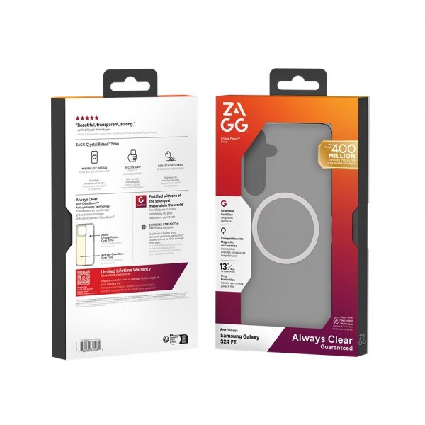 ZAGG Samsung Galaxy S24 FE Skal Crystal Palace Snap Transparent
