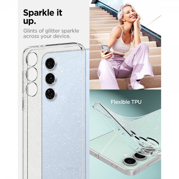 Spigen Samsung Galaxy S24 FE Skal Liquid Crystal Glitter Crystal Quartz
