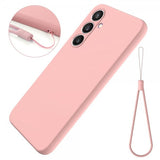 Samsung Galaxy S24 FE Skal med Strap Silikon Rosa