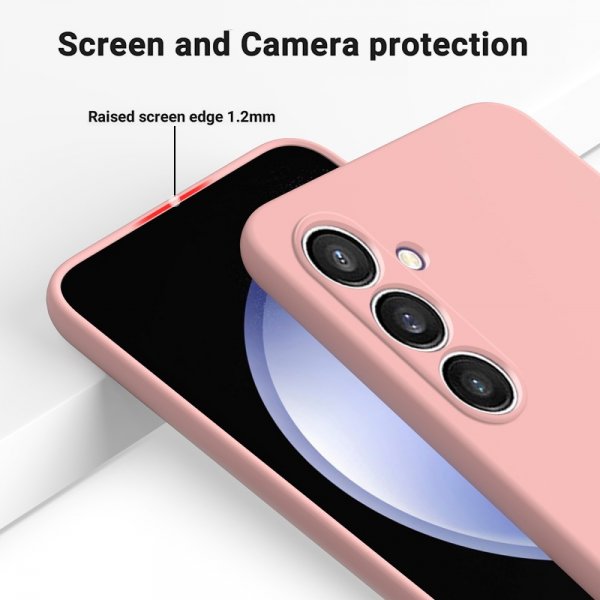 Samsung Galaxy S24 FE Skal med Strap Silikon Rosa