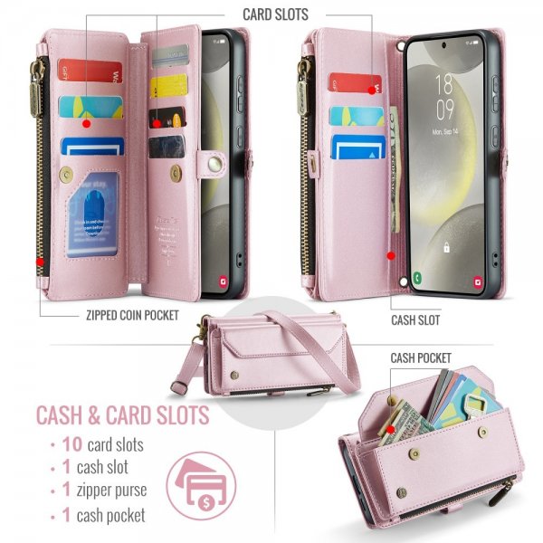 CaseMe Samsung Galaxy S24 Fodral C36 Series Rosa