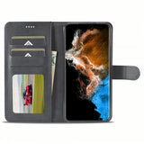 Lc.Imeeke Samsung Galaxy S24 Fodral med Kortfack Stativfunktion Svart