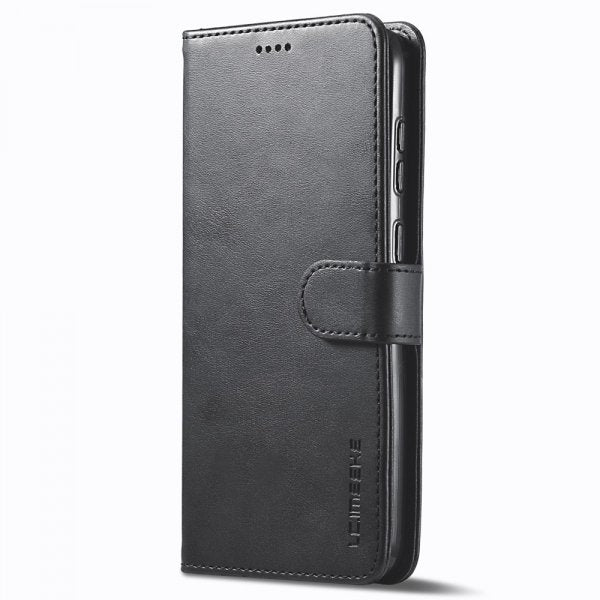 Lc.Imeeke Samsung Galaxy S24 Fodral med Kortfack Stativfunktion Svart
