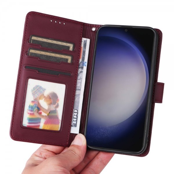 Betopnice Samsung Galaxy S24 Fodral med Löstagbart Skal 005 Röd