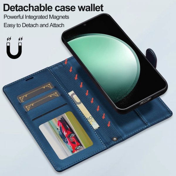 Lc.Imeeke Samsung Galaxy S24 Fodral med Löstagbart Skal L2 Series MagSafe Blå