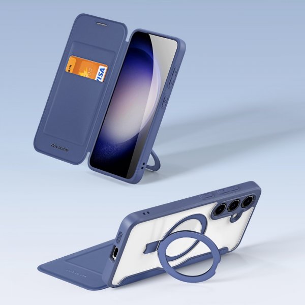 Dux Ducis Samsung Galaxy S24 Fodral Skin X Pro Series Kickstand MagSafe Blå