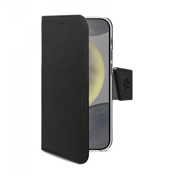 Celly Samsung Galaxy S24 Fodral Wally Wallet Case Svart