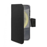 Celly Samsung Galaxy S24 Fodral Wally Wallet Case Svart