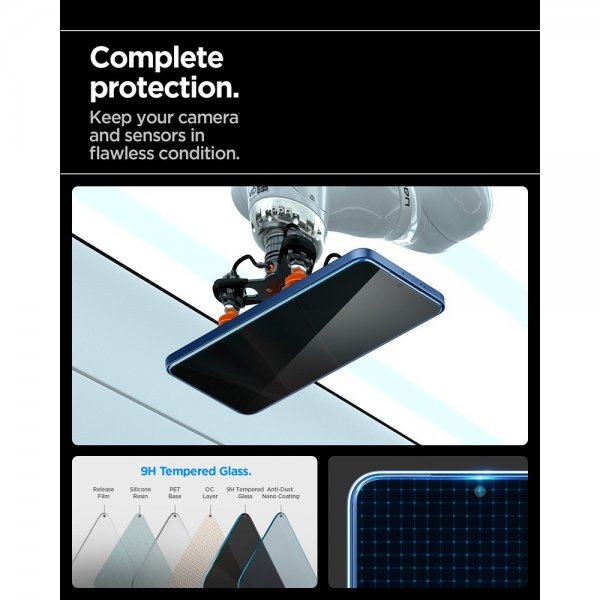 Spigen Samsung Galaxy S24/Galaxy S25 Skärmskydd GLAS.tR EZ Fit Privacy 2-pack