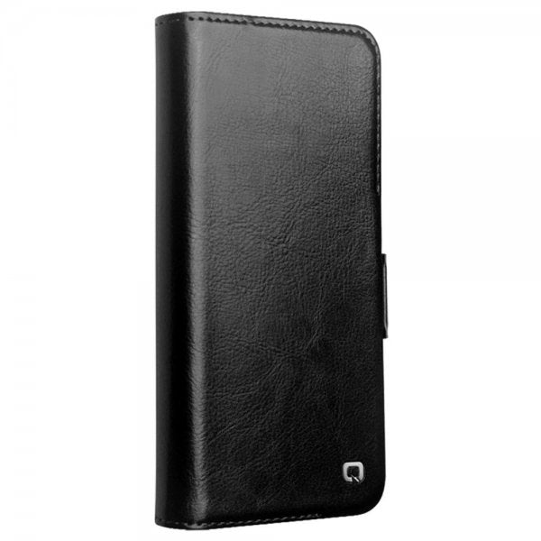 Qialino Samsung Galaxy S24 Plus Fodral Äkta Läder Svart