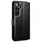 Qialino Samsung Galaxy S24 Plus Fodral Äkta Läder Svart