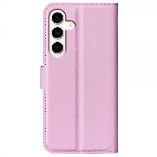 Samsung Galaxy S24 Plus Fodral Litchi Rosa