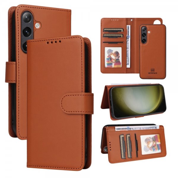 Betopnice Samsung Galaxy S24 Plus Fodral med Löstagbart Skal 005 Brun