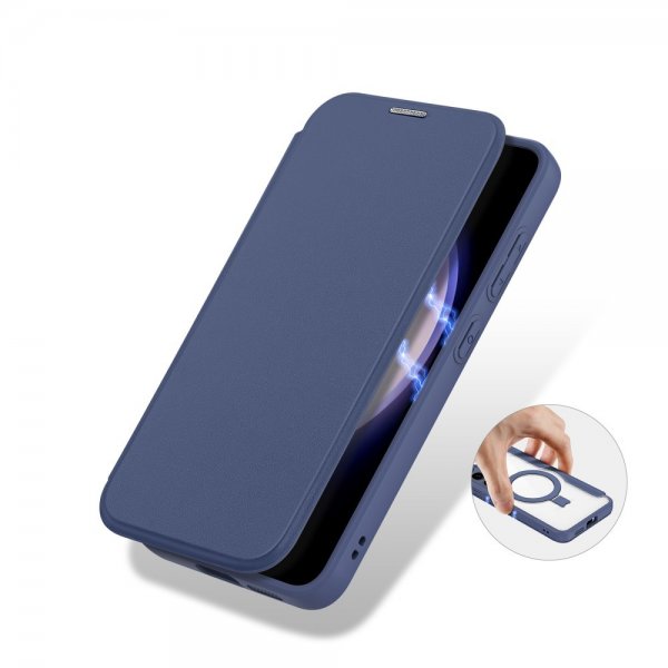 Dux Ducis Samsung Galaxy S24 Plus Fodral Skin X Pro Series Kickstand MagSafe Blå