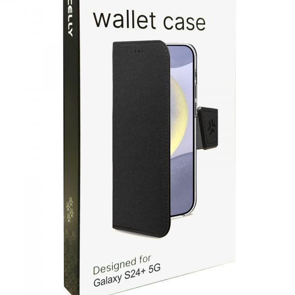 Celly Samsung Galaxy S24 Plus Fodral Wally Wallet Case Svart