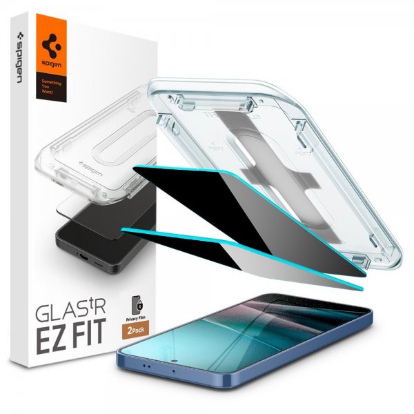 Spigen Samsung Galaxy S24 Plus/Galaxy S25 Plus Skärmskydd GLAS.tR EZ Fit Privacy 2-pack